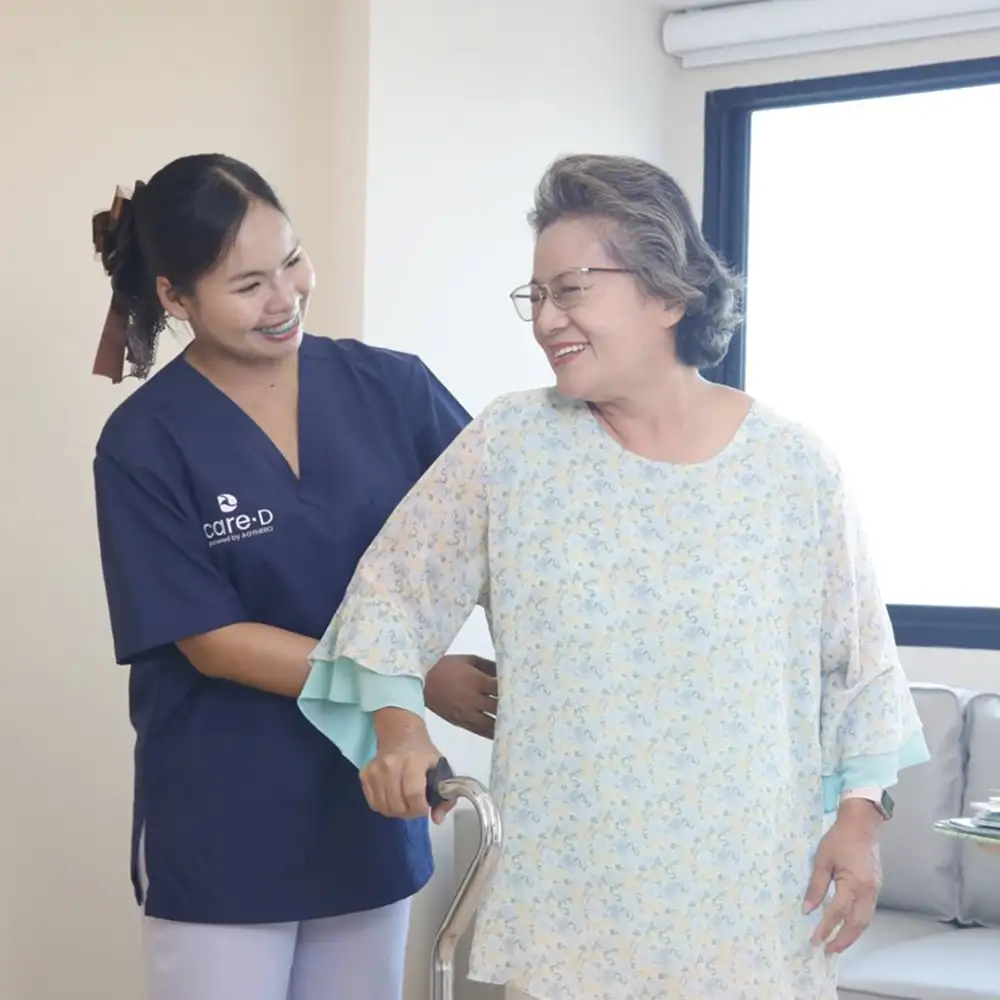 บริการดูแลผู้สูงอายุและผู้ป่วยถึงบ้านหรือโรงพยาบาล มืออาชีพที่พร้อมดูแลคนที่คุณรักทุกที่ | Care·D Home Care